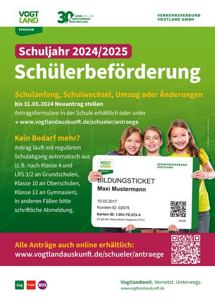 Schülerticket Vogtland 2024